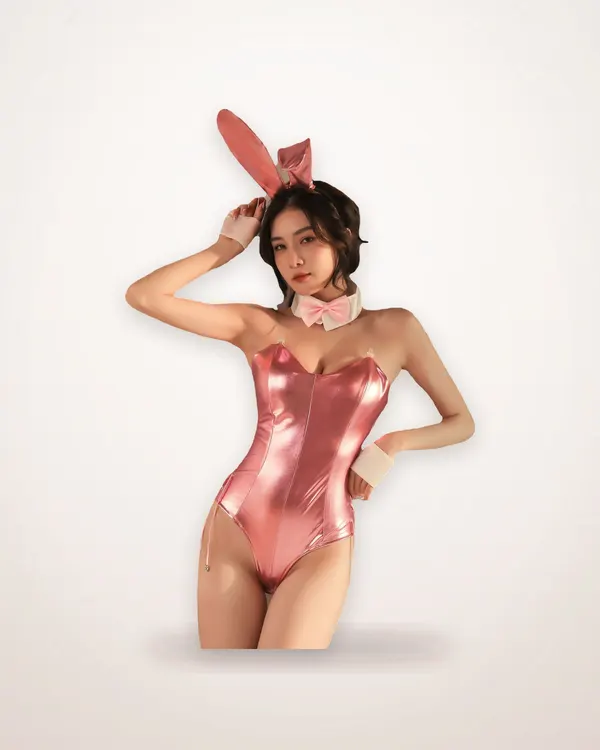 Pink Double-Layer Bodysuit
