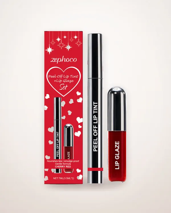 Cherry Red Peel-Off Lip Liner and Gloss Duo