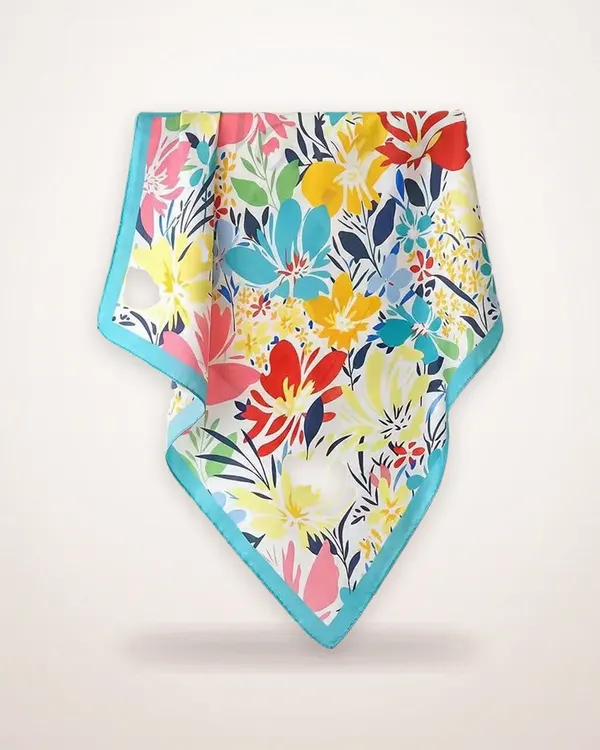 Printed Lightweight Square Scarf