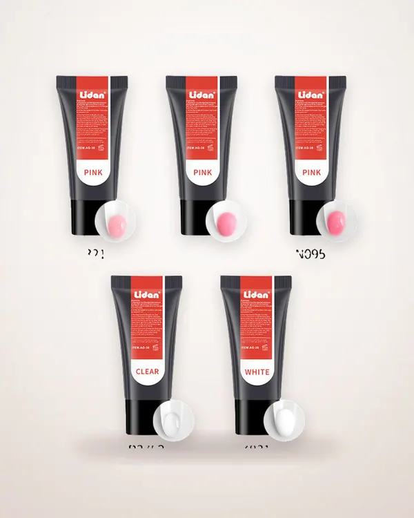 Gel Nail Extension Set, Five Shades