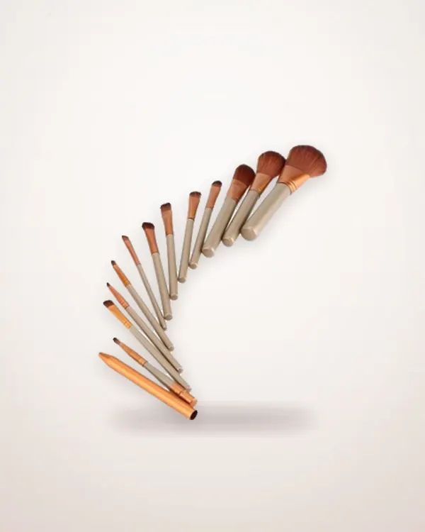 12-Piece Short Handle Makeup Brush Set