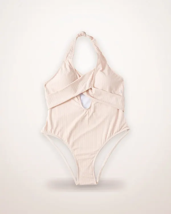High-Waist Plus Size One-Piece Swimsuit