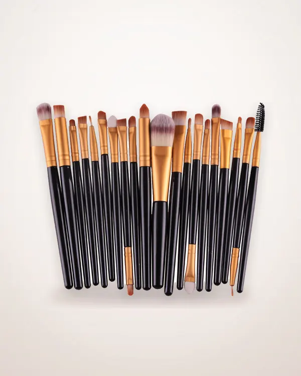 Synthetic Bristle Makeup Brush Trio