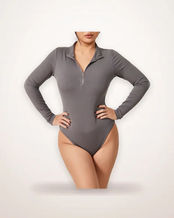 Long Sleeve Zip-Front Jumpsuit