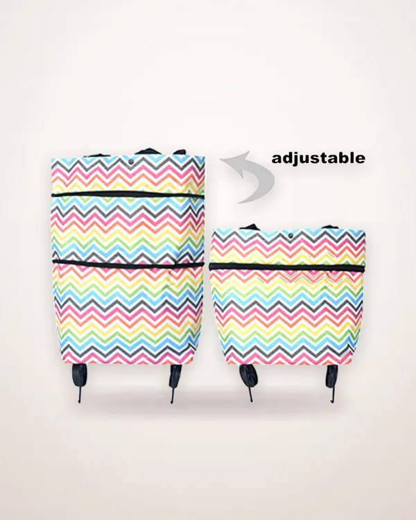 Foldable Oxford Shopping Bag with Wheels