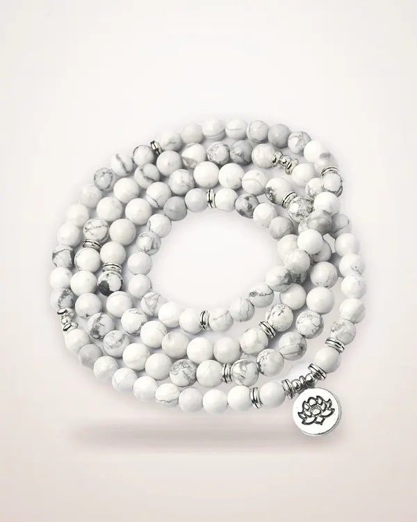 108-Bead Frosted Stone Mala Bracelet