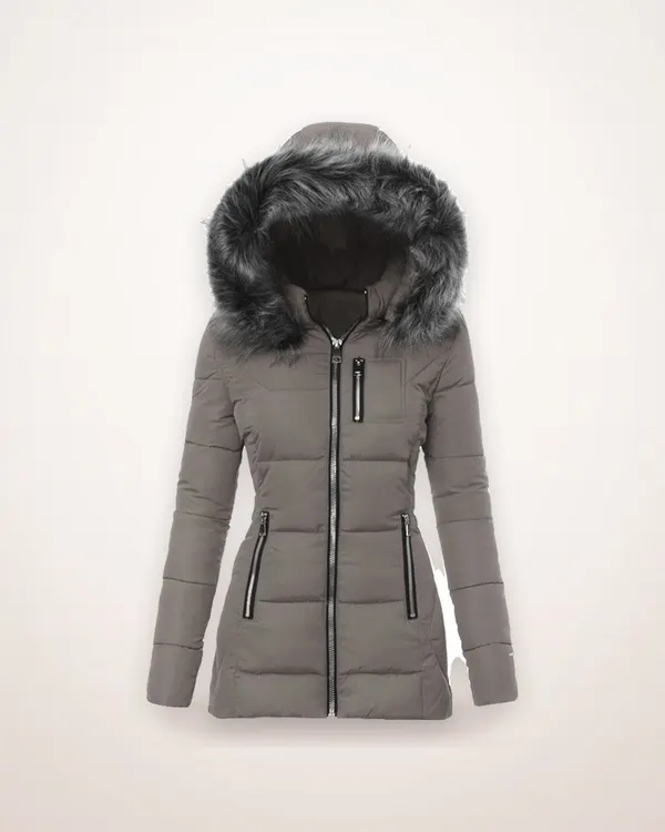 Mid-Length Cotton-Filled Bamboo Jacket
