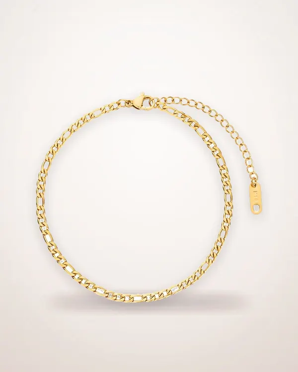 Polished Geometric Steel Anklet