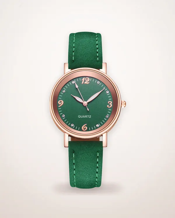 Slim Leather Strap Quartz Watch