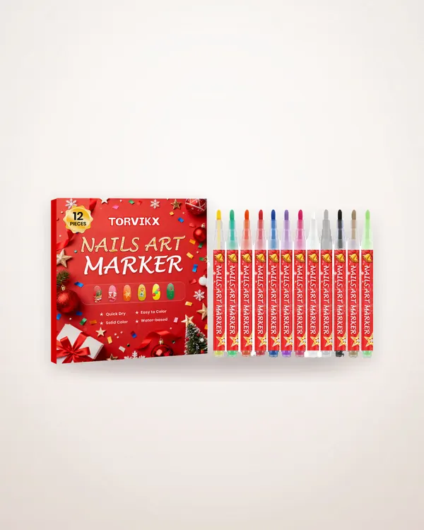 12-Piece Christmas Nail Art Pen Set