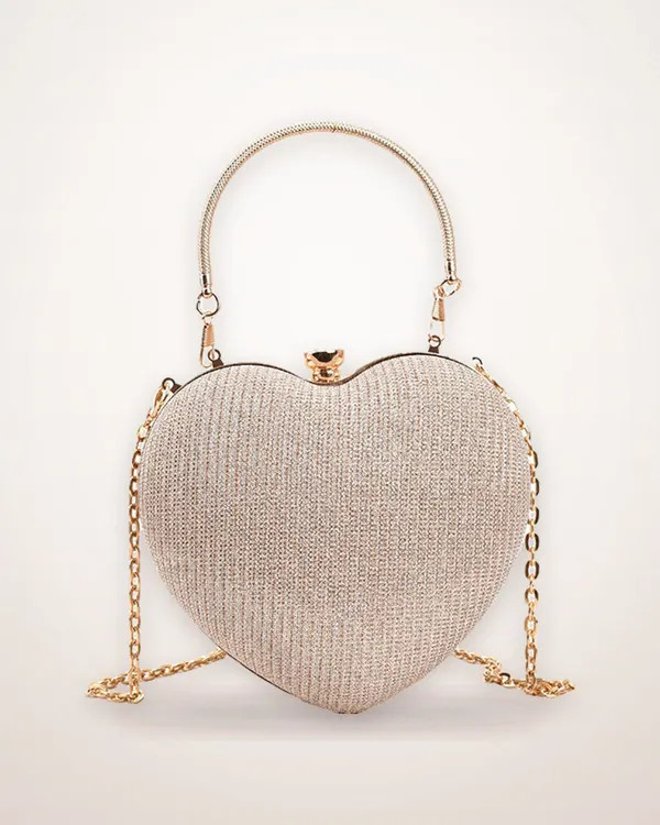 Heart Shaped Acrylic Chain Bag
