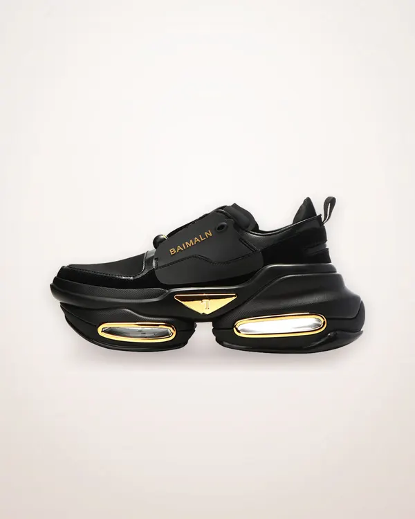 Hollow Platform Color-Blocked Sneakers