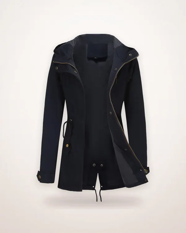 Loose Fit Hooded Cotton Coat