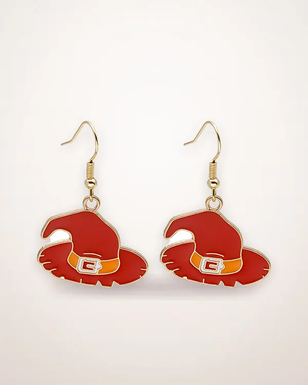 Pumpkin Oil-Drip Halloween Earrings