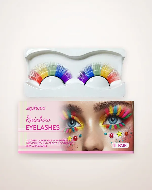 Rainbow Fiber False Eyelashes