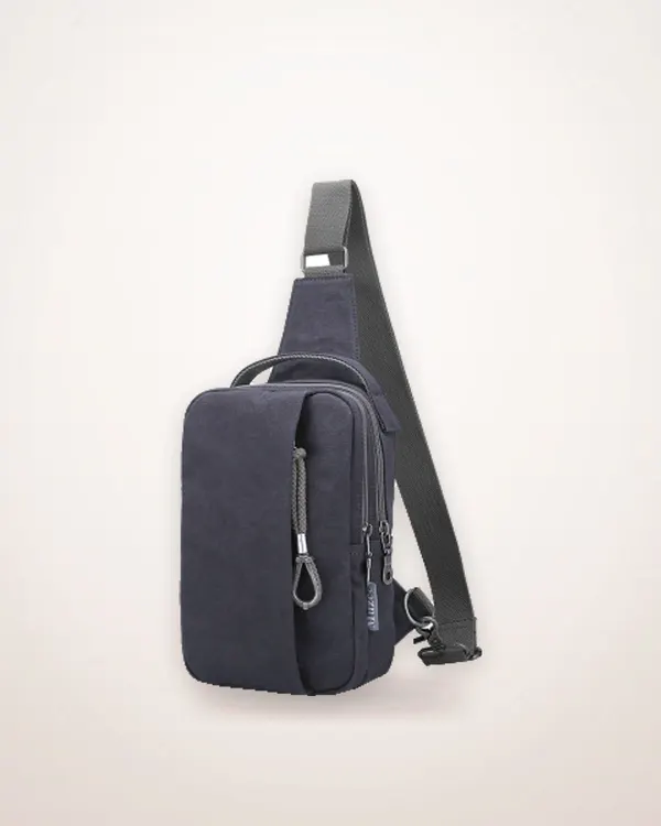 Canvas Crossbody Bag with Long Strap
