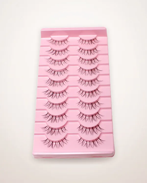10-Pair Fishbone Stem False Eyelashes