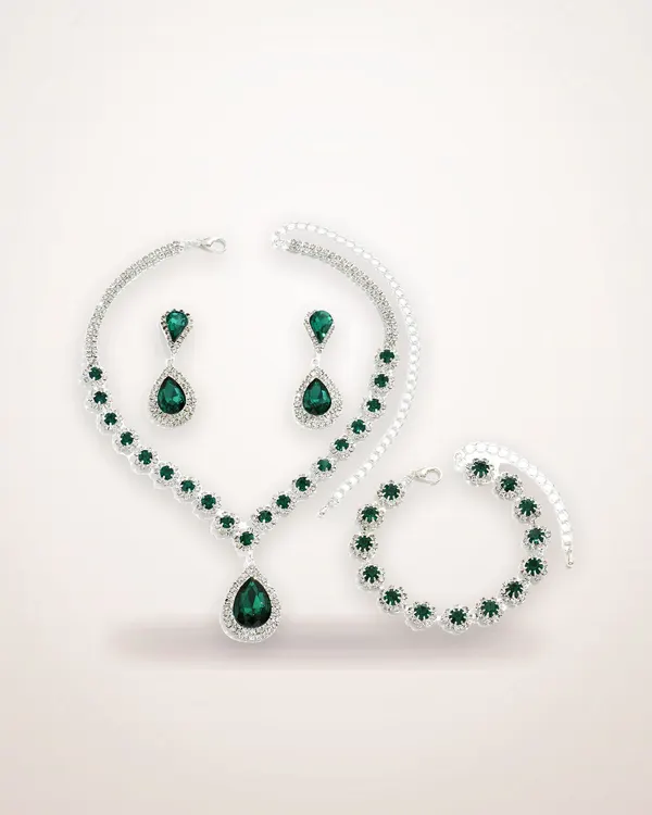 Sun and Moon Rhinestone Jewellery Set