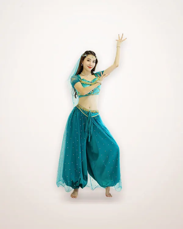 Velvet and Satin Belly Dance Costume Set