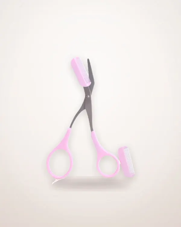 Metal Eyebrow Scissors and Comb Set