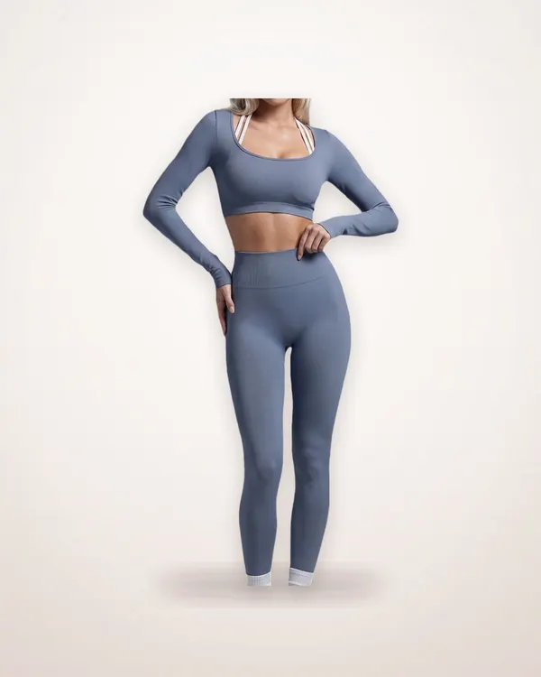 Backless Sports Bra and Trouser Active Set