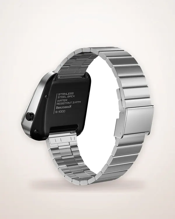 Digital OLED Watch with Stainless Steel Strap
