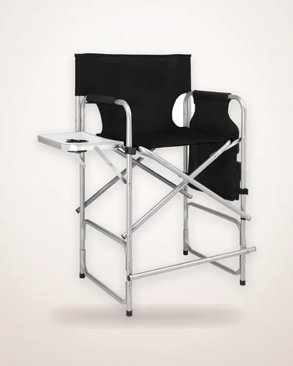 Folding Makeup Artist Chair with Side Table