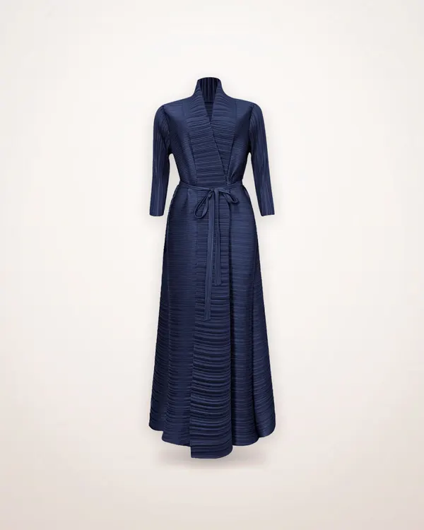 Pleated Short Sleeve Sleep Robe