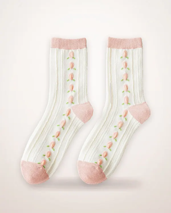 Fruit Motif Cotton Socks