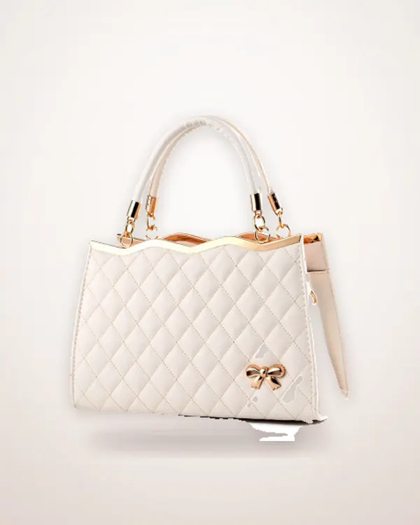 Small Square PU Handbag with Metal Detail