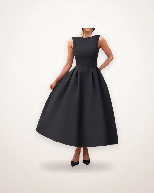 Hollow-Out Cinched Asymmetric Dress