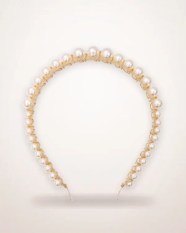 Thin Imitation Pearl Headband