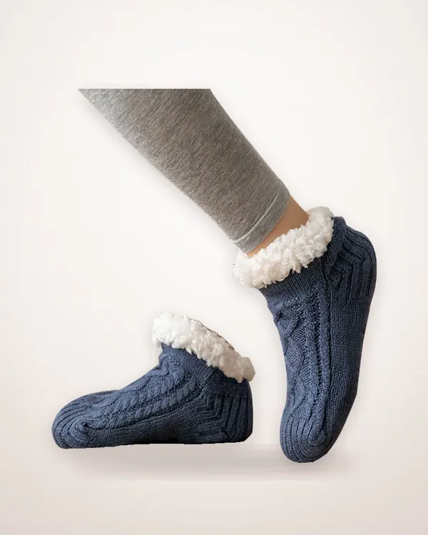 Plush Knit Non-Slip Floor Socks