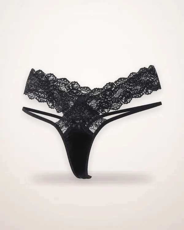 Lace Thong with Double-Band Sides