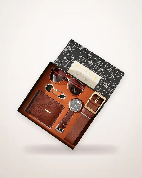 Men's Leather Accessory Gift Set