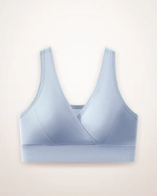 Cross-Front Wire-Free Nursing Bra