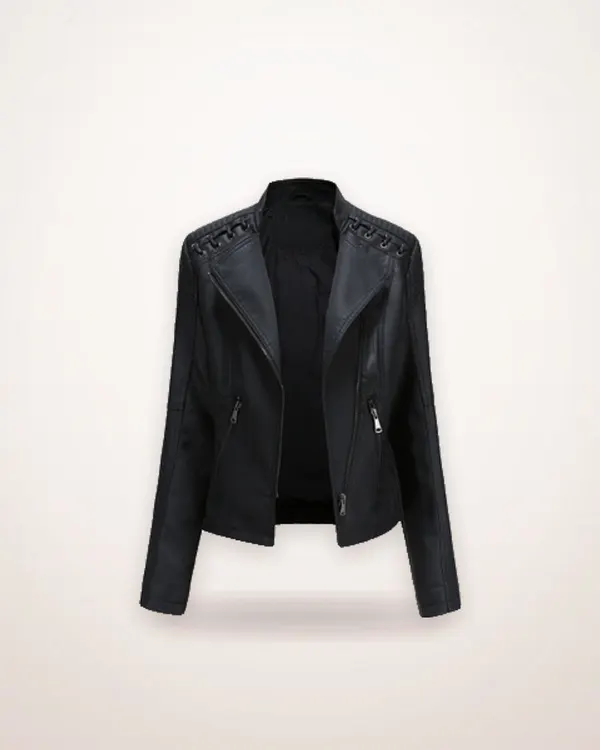 Slim Faux Leather Moto Jacket