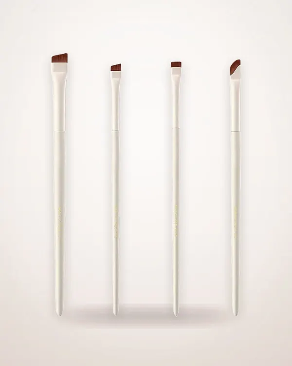 4-Piece Ultra-Thin Angled Liner and Brow Brush Set