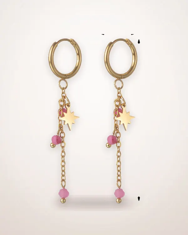 14K Gold-Plated Star Tassel Earrings
