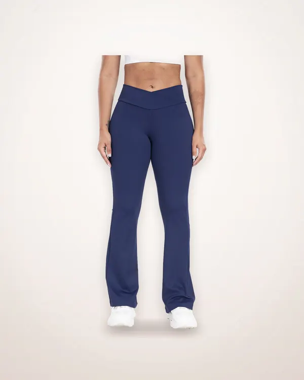 Cross Waist Flared Yoga Pants