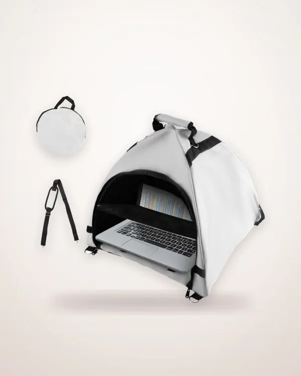 Gray Polyester Laptop Storage Bag