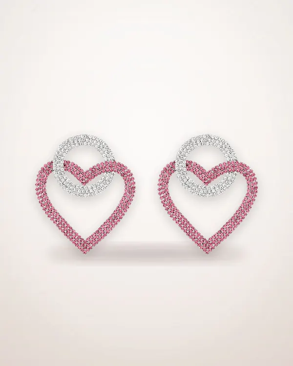 Heart-Shaped Alloy Earrings