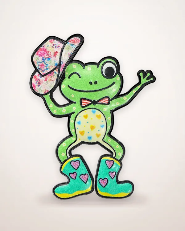 Colorful Frog Pin Brooch