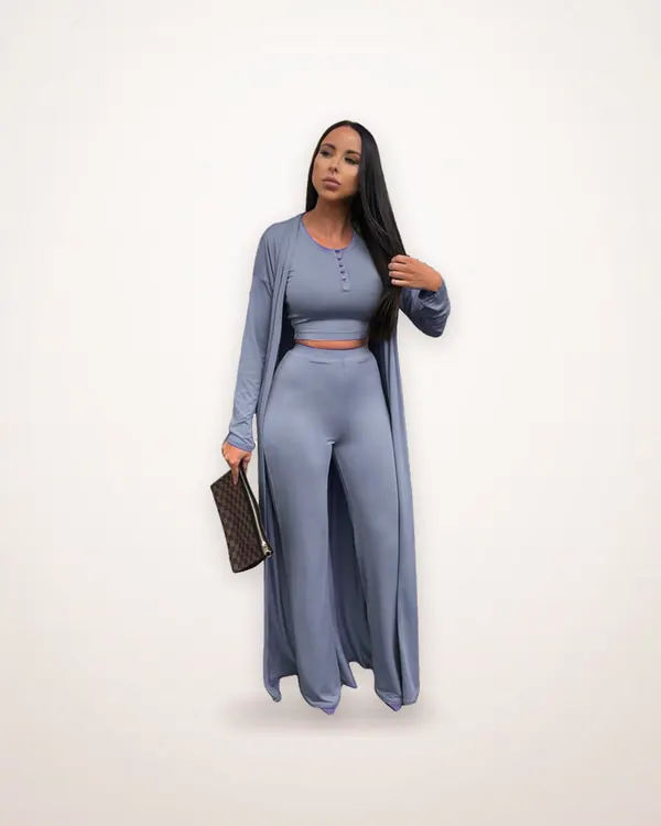 Solid Color Polyester Dress