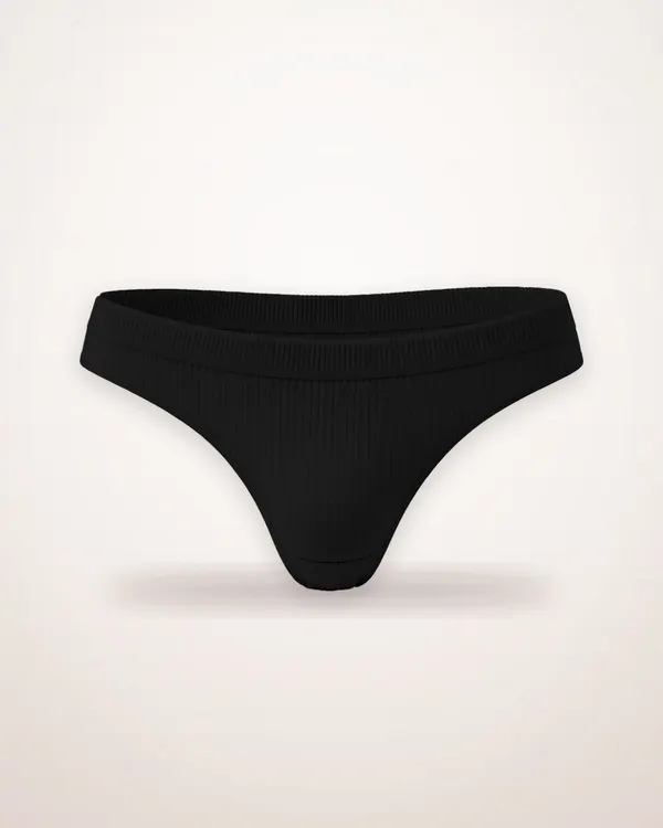 Ribbed Stretch Thong