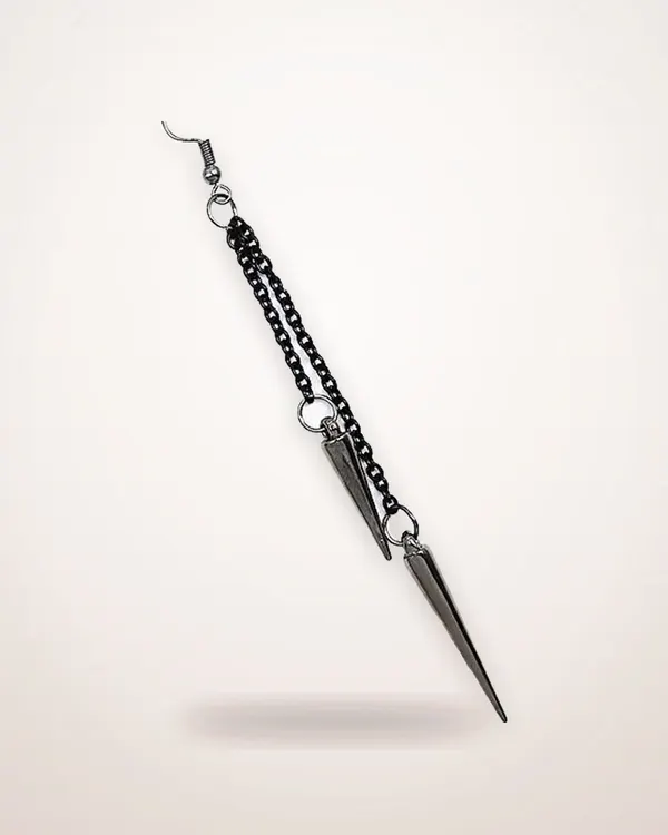 Studded Long and Short Drop Earrings