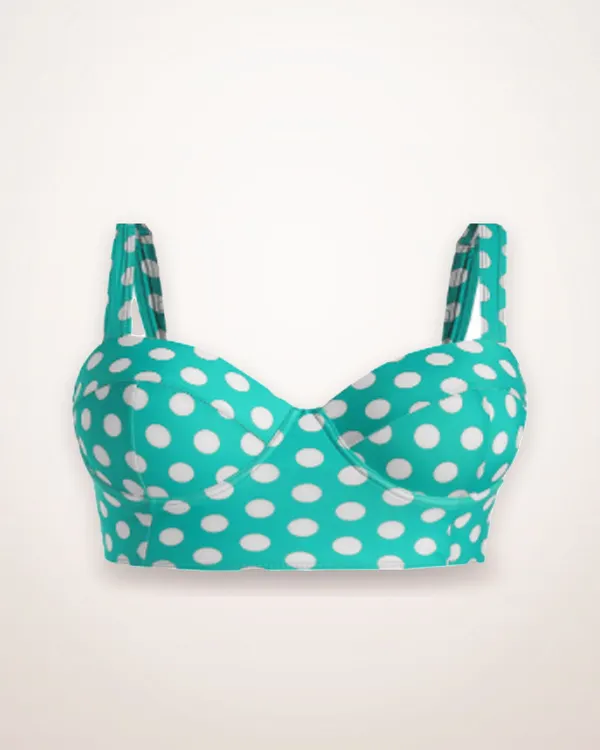 Retro Wave Dot Push-Up Bikini Set