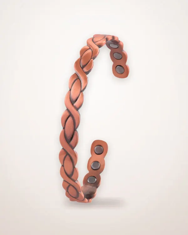 Copper Bracelet with Resin Dot Detail