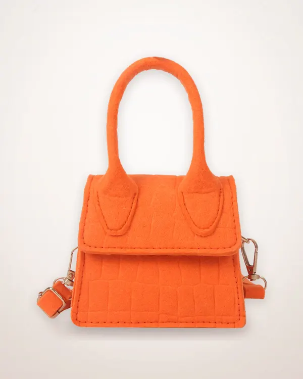 Compact Felt Mini Shoulder Bag