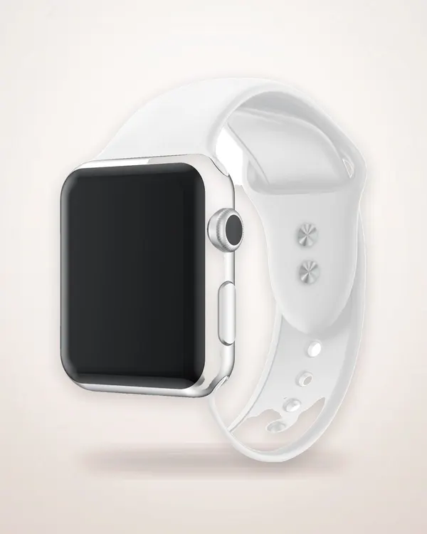 Double Nail Silicone Watch Strap